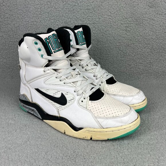 Nike Other - Nike Air Command Force Hyper Jade Men 13 Shoe White Black Pump Sneakers Trainers
